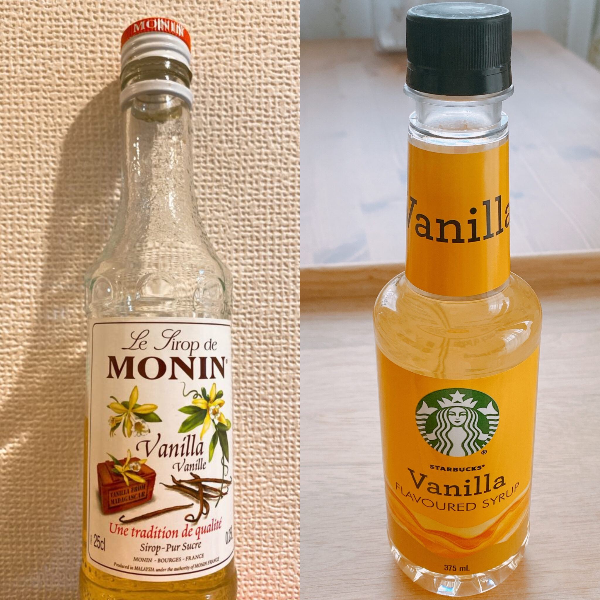 MONINとスタバのバニラフレーバーシロップを比較してみた！ – ほのぼのカフェ